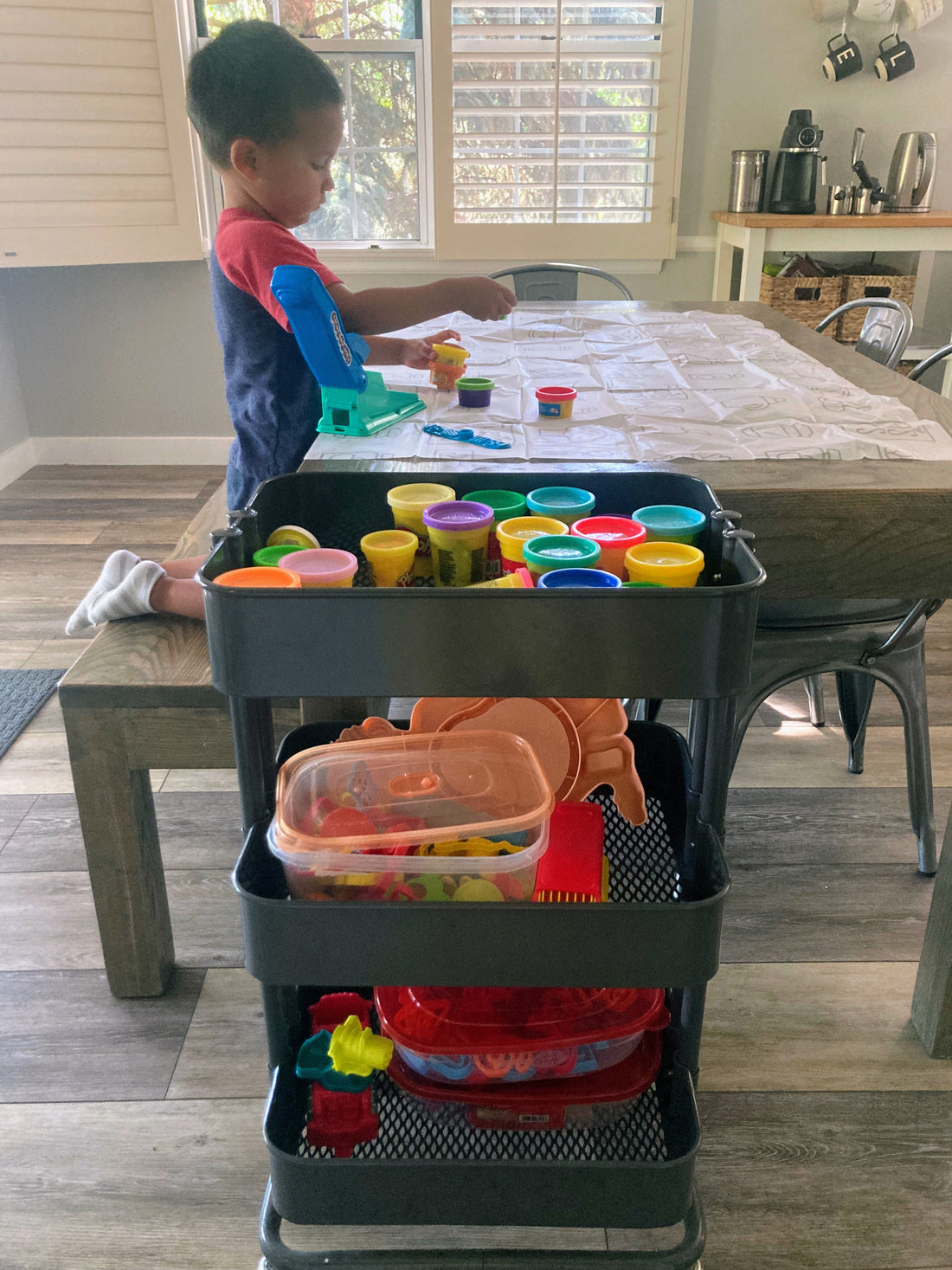 Play Doh Setup and Cleanup Made Easy!