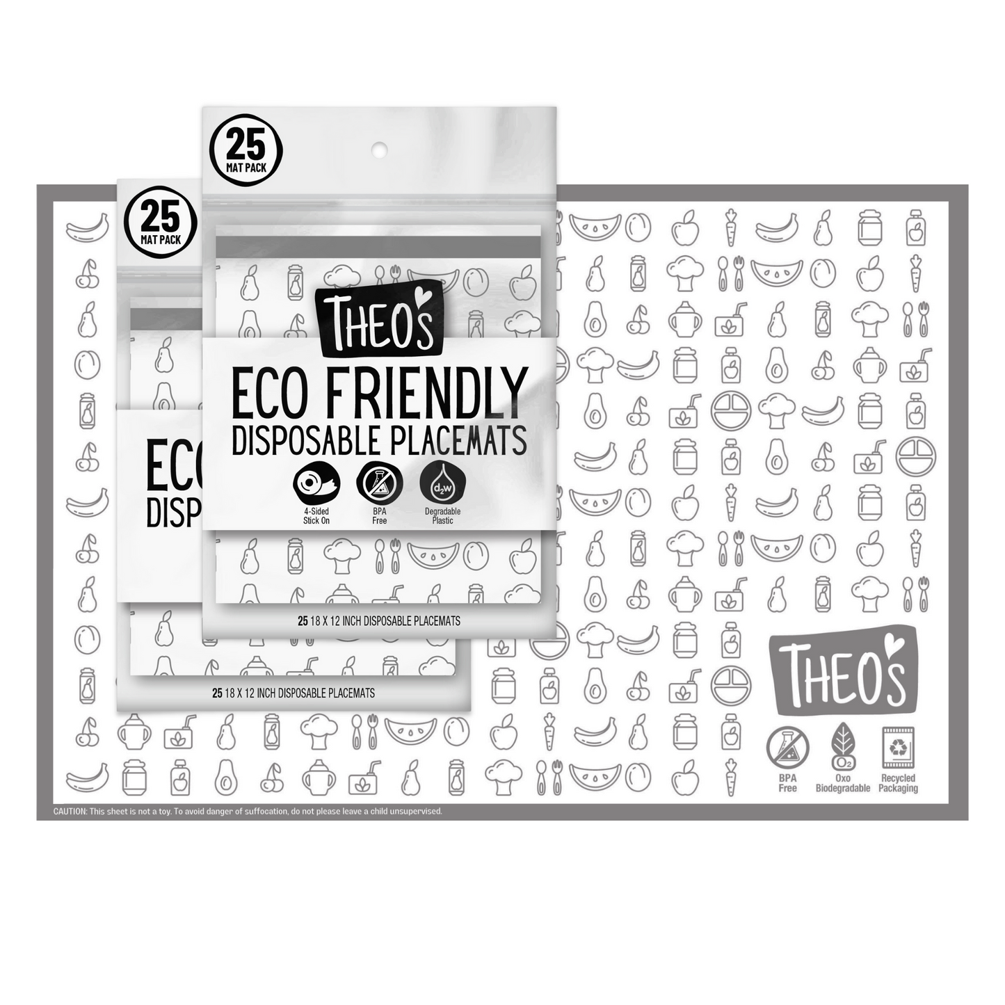 50 PACK  |  Eco-Friendly Disposable Placemats