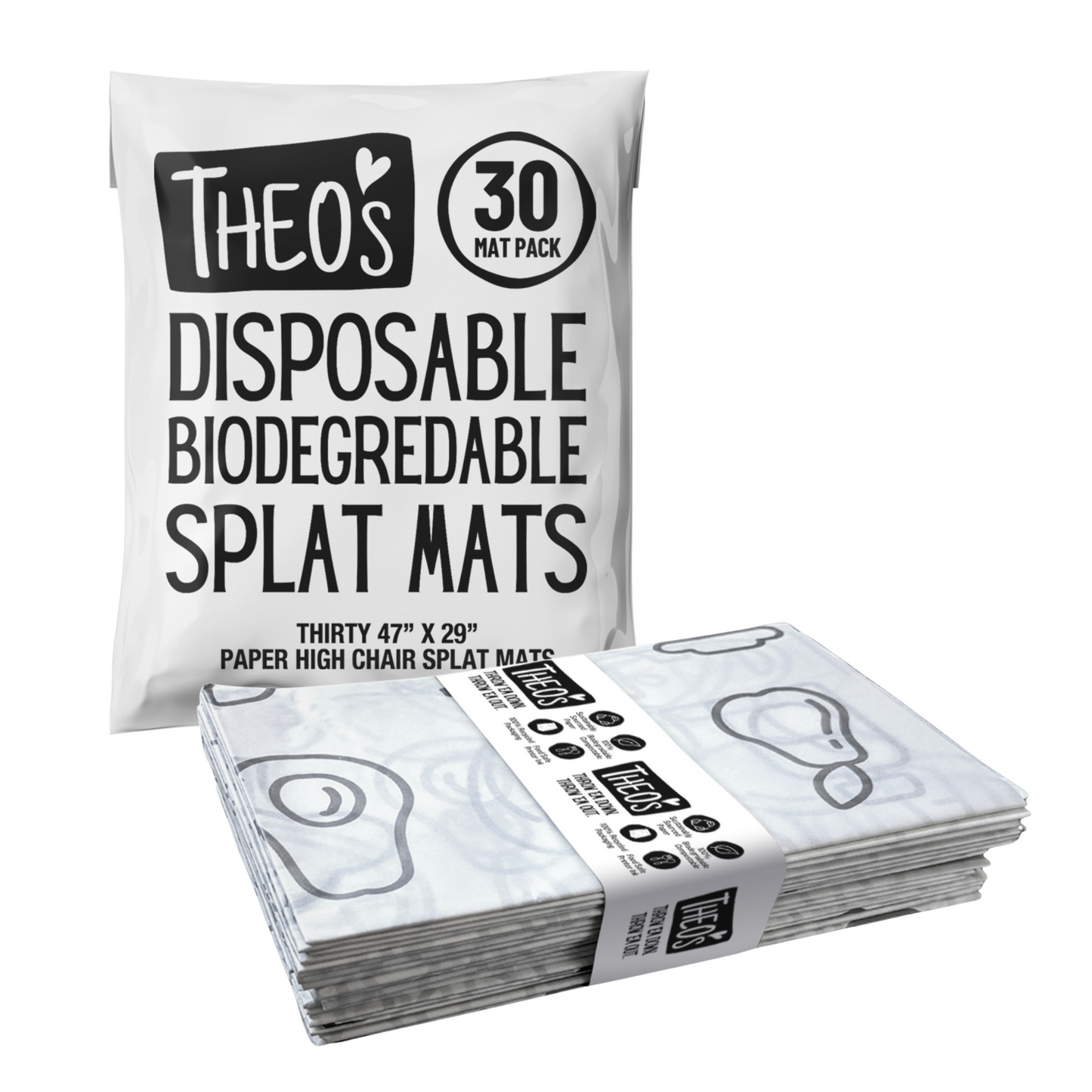 30 PACK  |  Eco-Friendly Disposable Splat Mats