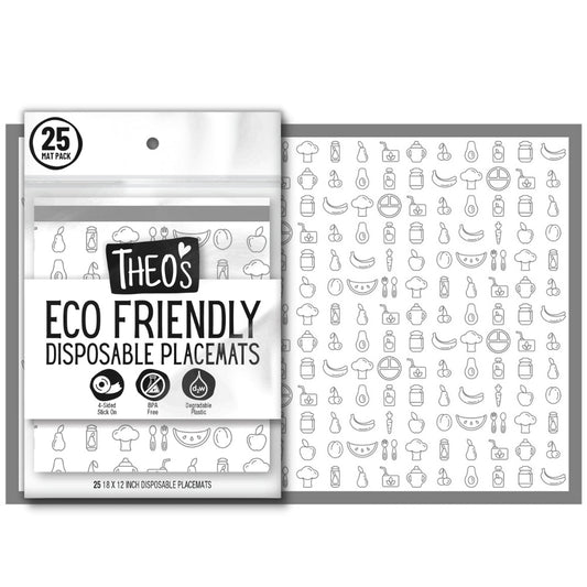 25 PACK  |  Eco-Friendly Disposable Placemats